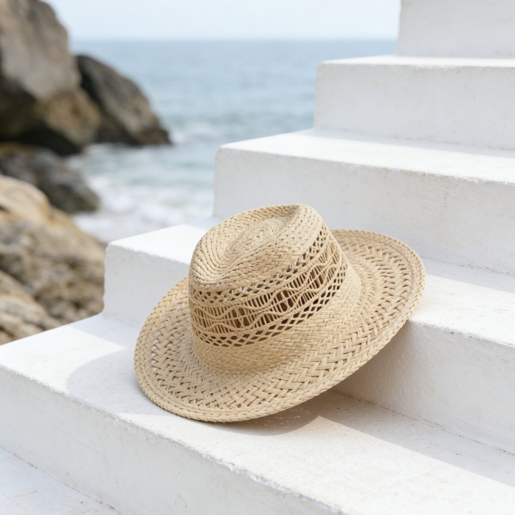Elevated Raffia Straw Sun Hat – Effortless Coastal Chic
