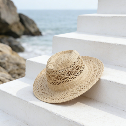 Elevated Raffia Straw Sun Hat – Effortless Coastal Chic