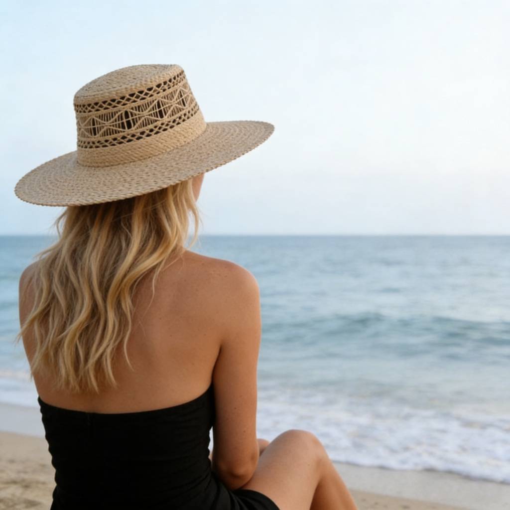 Elevated Raffia Straw Sun Hat – Effortless Coastal Chic