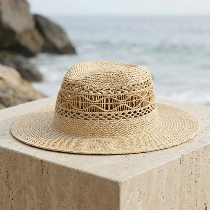 Elevated Raffia Straw Sun Hat – Effortless Coastal Chic